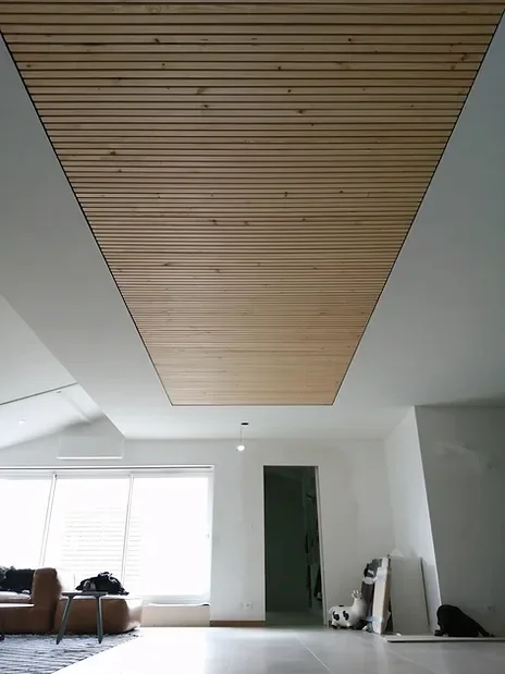 Habillage d'un plafond dans un appartement